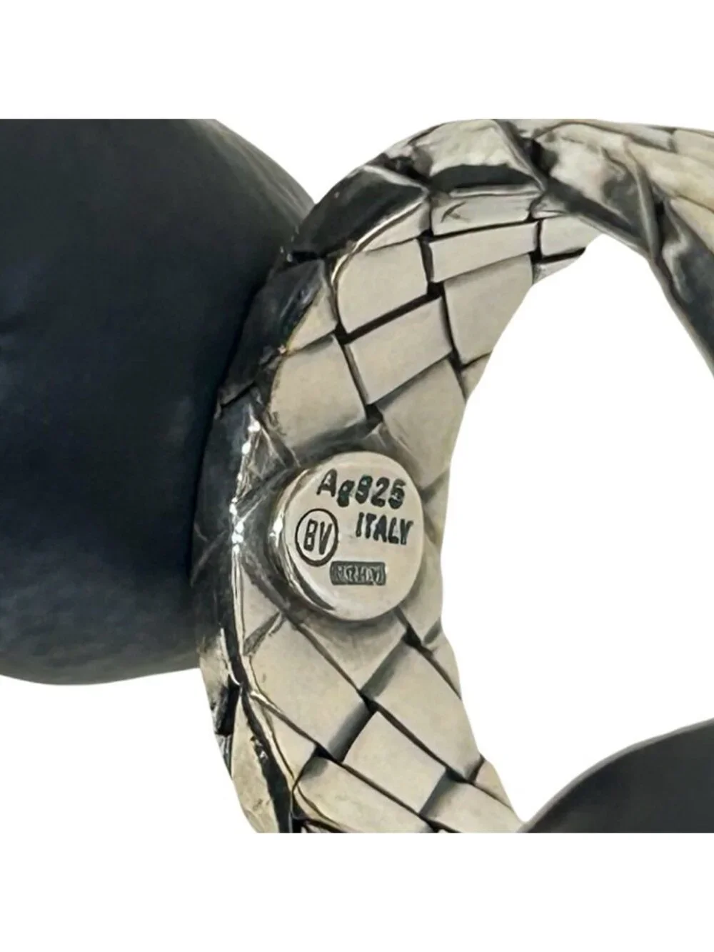 Bottega Veneta Box Intrecciato 925 Sterling Silver Ring No 9 Accessory
